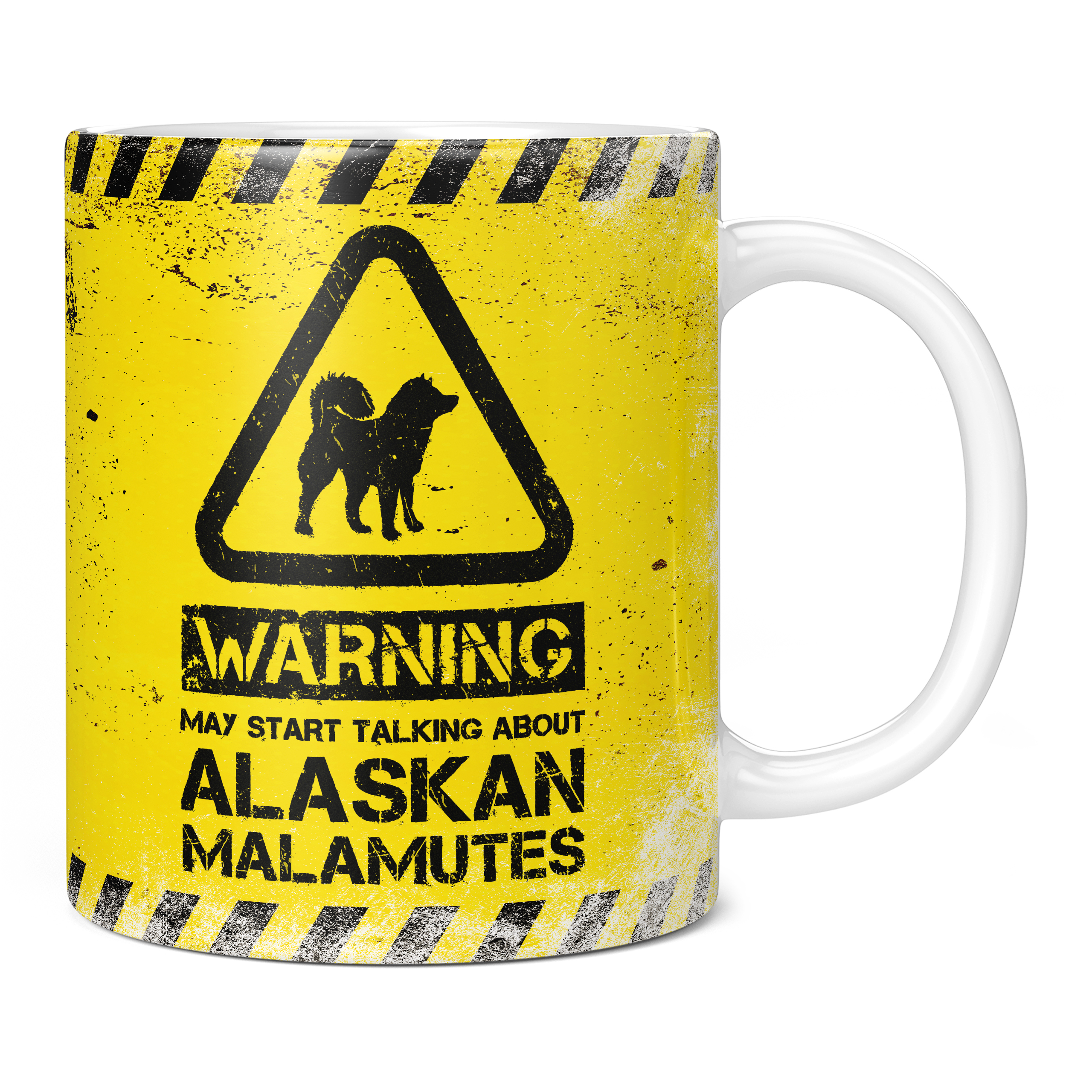 WARNING MAY START TALKING ABOUT ALASKAN MALAMUTES 11oz NOVELTY MUG Mugs