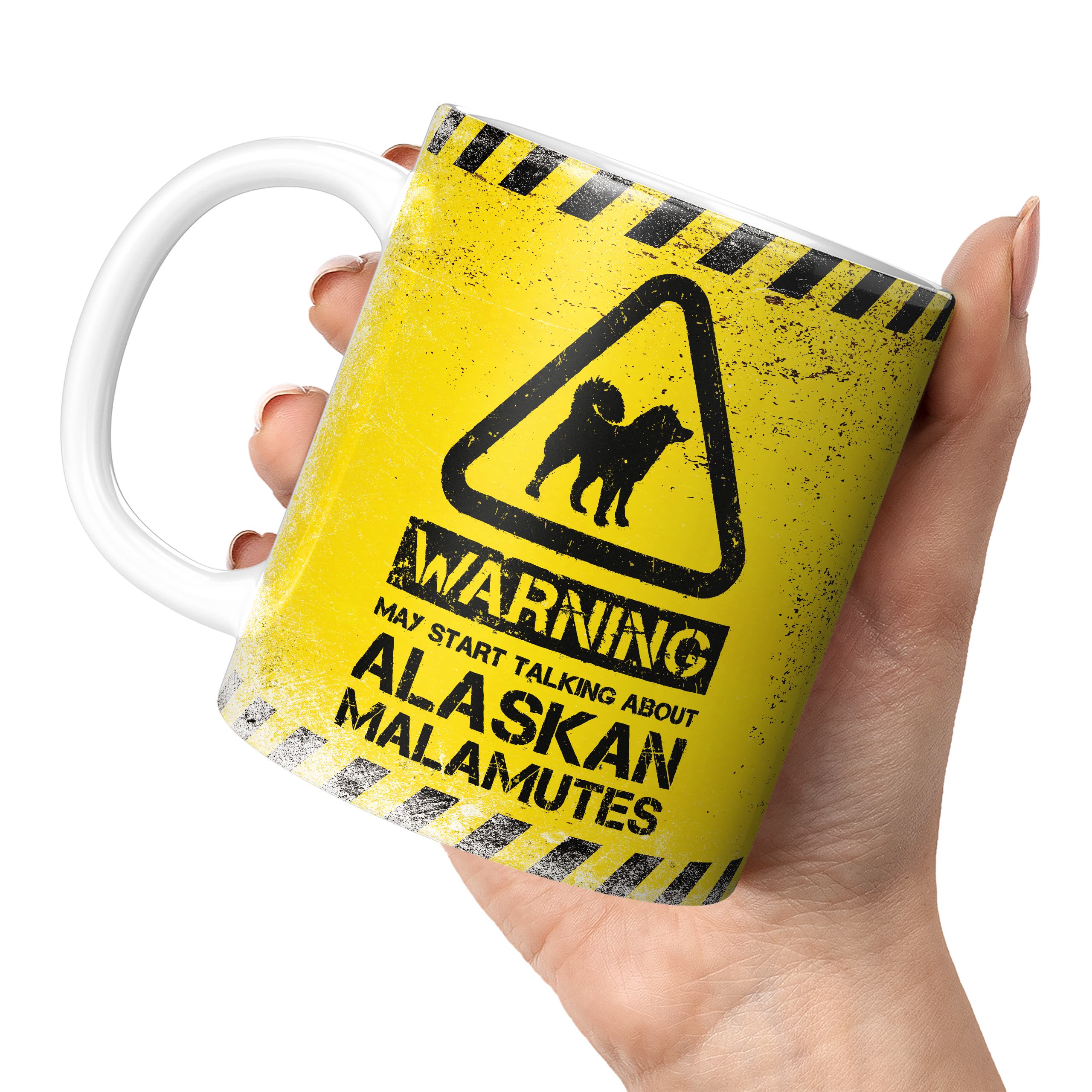 WARNING MAY START TALKING ABOUT ALASKAN MALAMUTES 11oz NOVELTY MUG Mugs