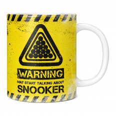 WARNING MAY START TALKING ABOUT SNOOKER 11OZ NOVELTY MUG