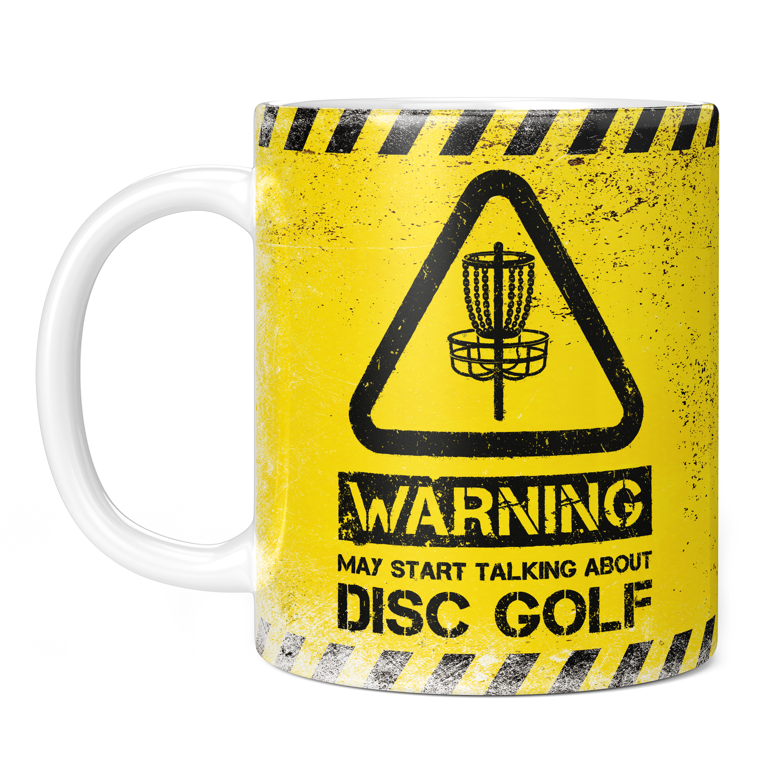 WARNING MAY START TALKING ABOUT DISC GOLF 11oz NOVELTY MUG Mugs