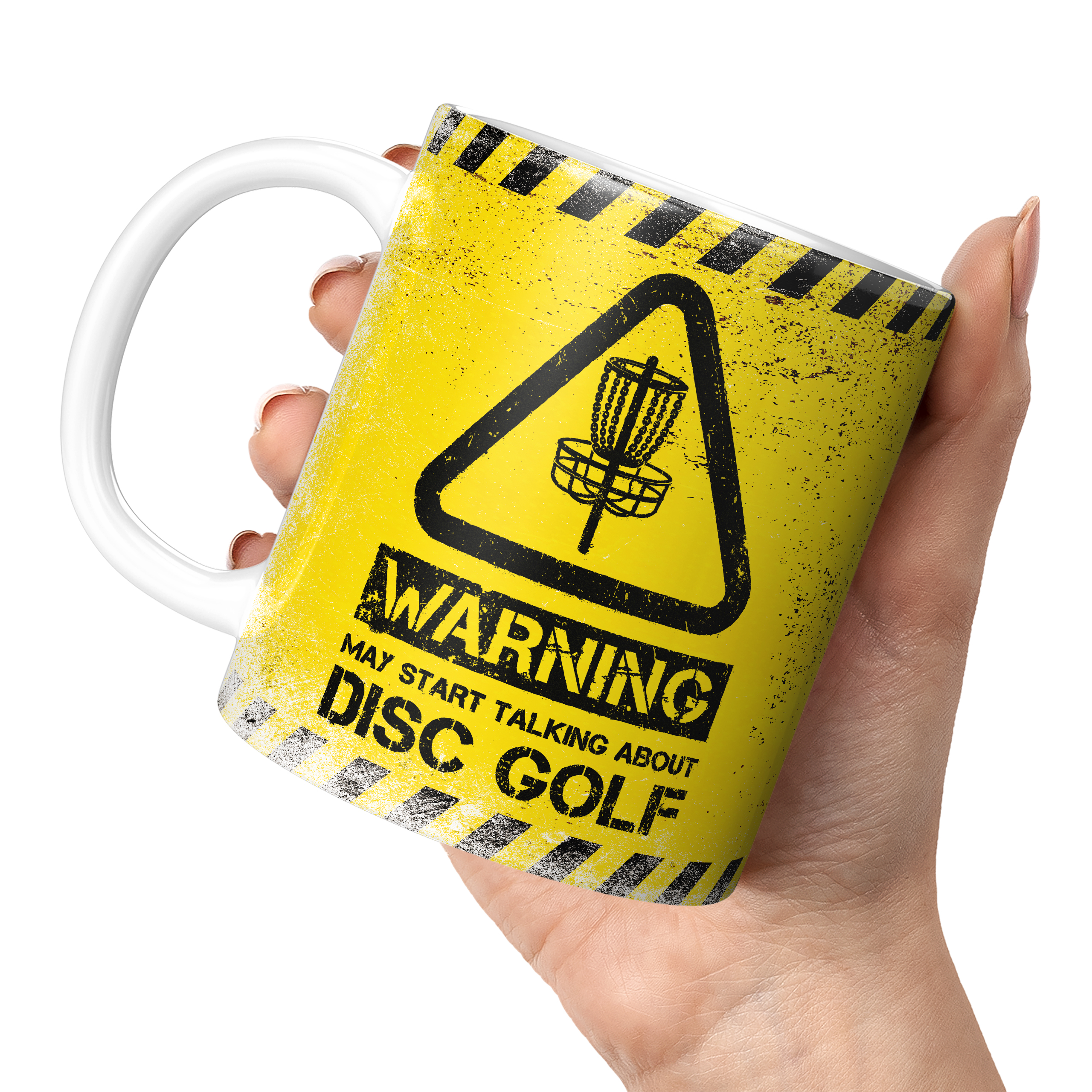 WARNING MAY START TALKING ABOUT DISC GOLF 11oz NOVELTY MUG Mugs