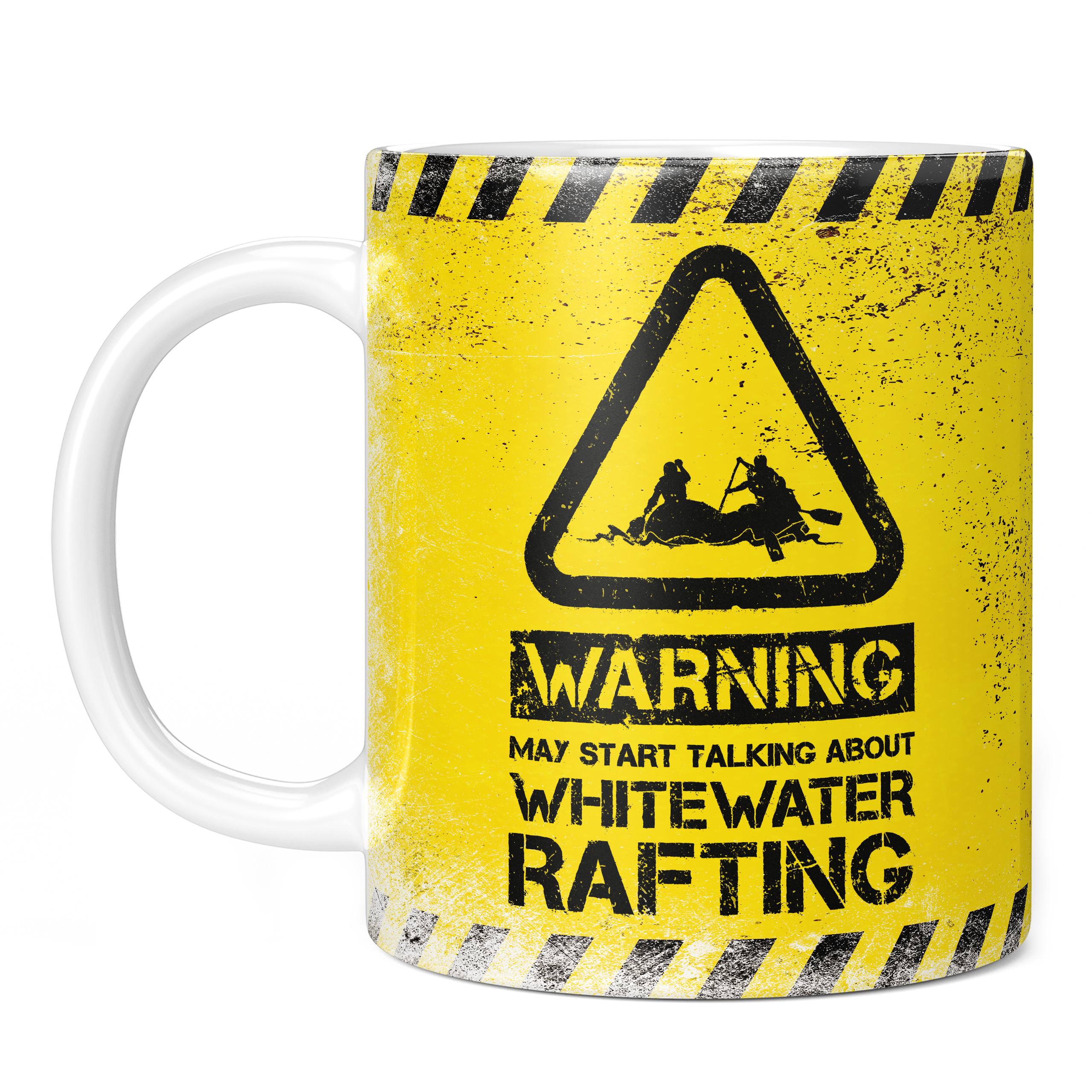 WARNING MAY START TALKING ABOUT WHITEWATER RAFTING 11oz NOVELTY MUG Mugs