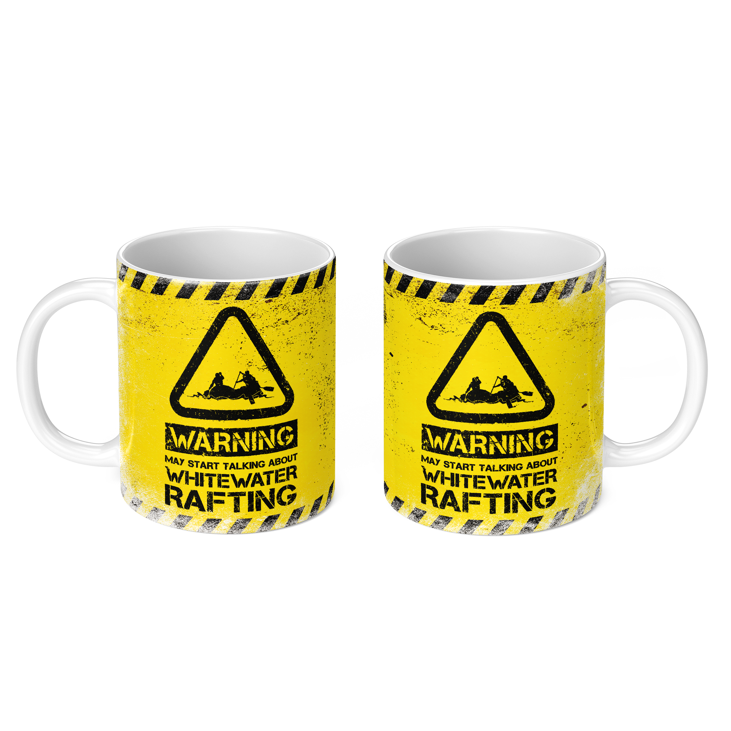 WARNING MAY START TALKING ABOUT WHITEWATER RAFTING 11oz NOVELTY MUG Mugs