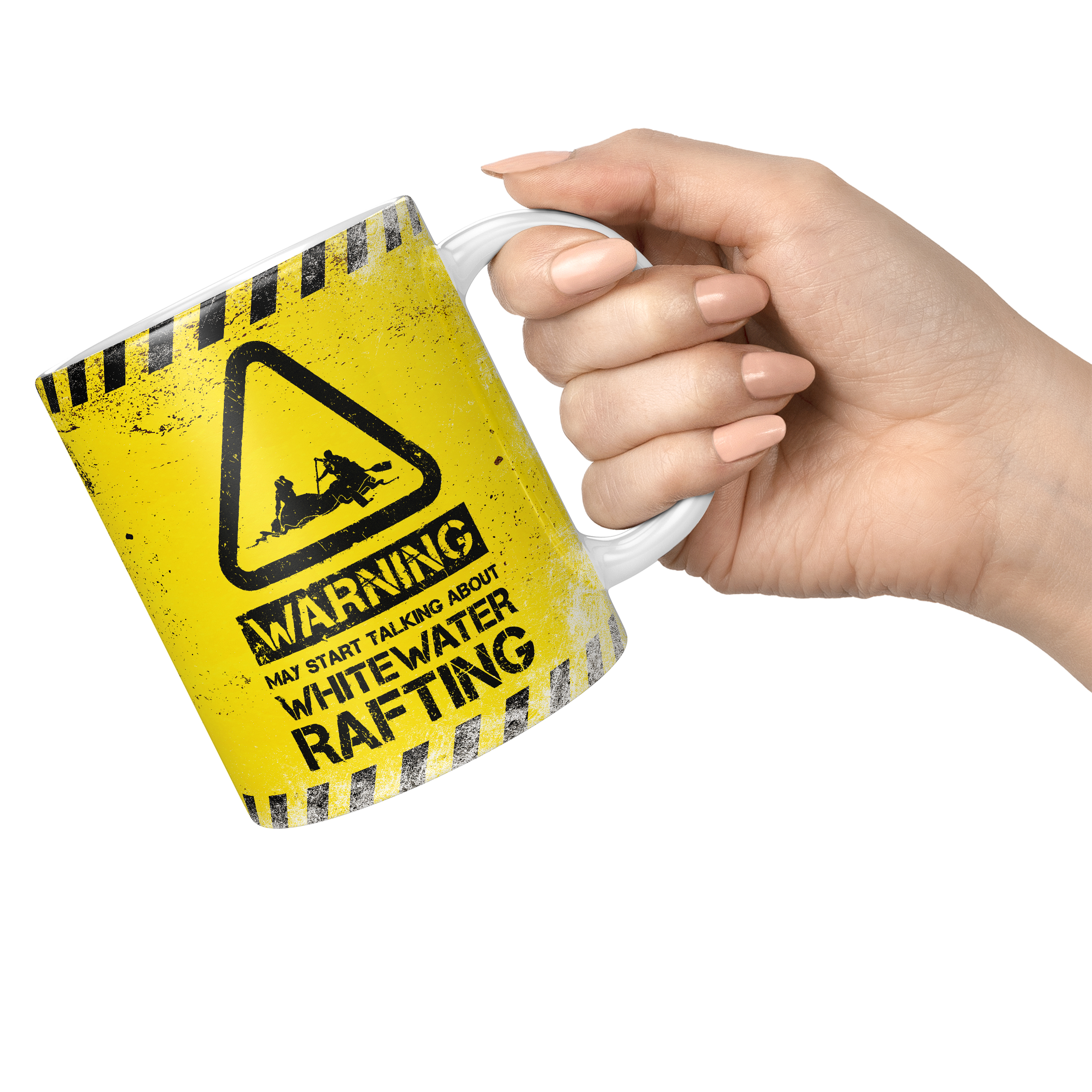 WARNING MAY START TALKING ABOUT WHITEWATER RAFTING 11oz NOVELTY MUG Mugs