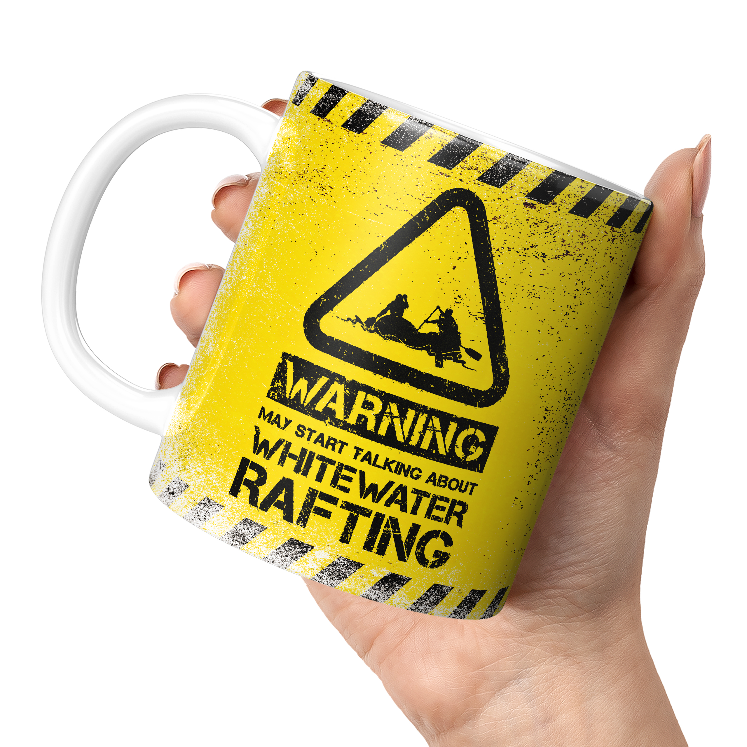 WARNING MAY START TALKING ABOUT WHITEWATER RAFTING 11oz NOVELTY MUG Mugs