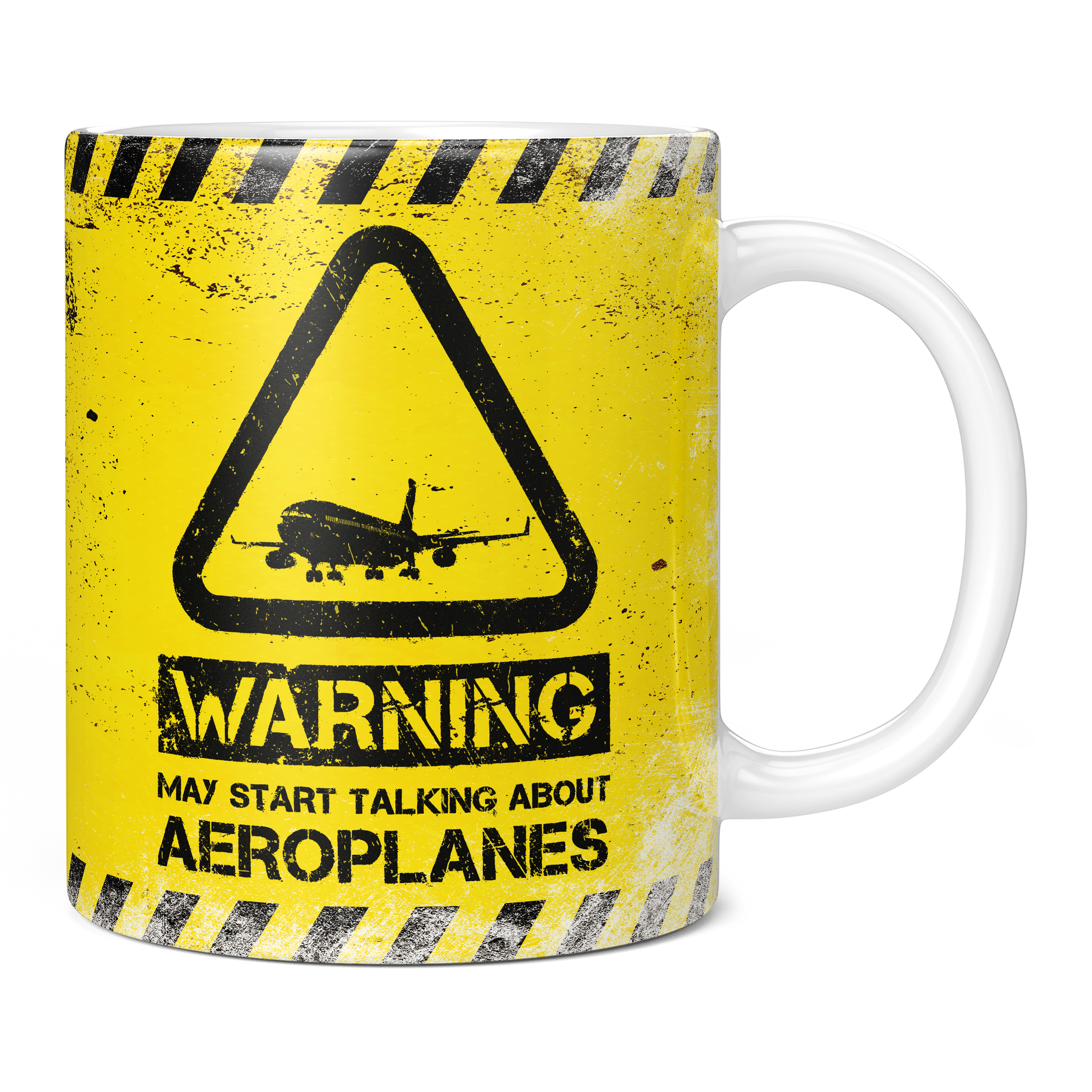 WARNING MAY START TALKING ABOUT AEROPLANES 11oz NOVELTY MUG Mugs