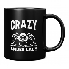 CRAZY SPIDER LADY 11OZ NOVELTY MUG