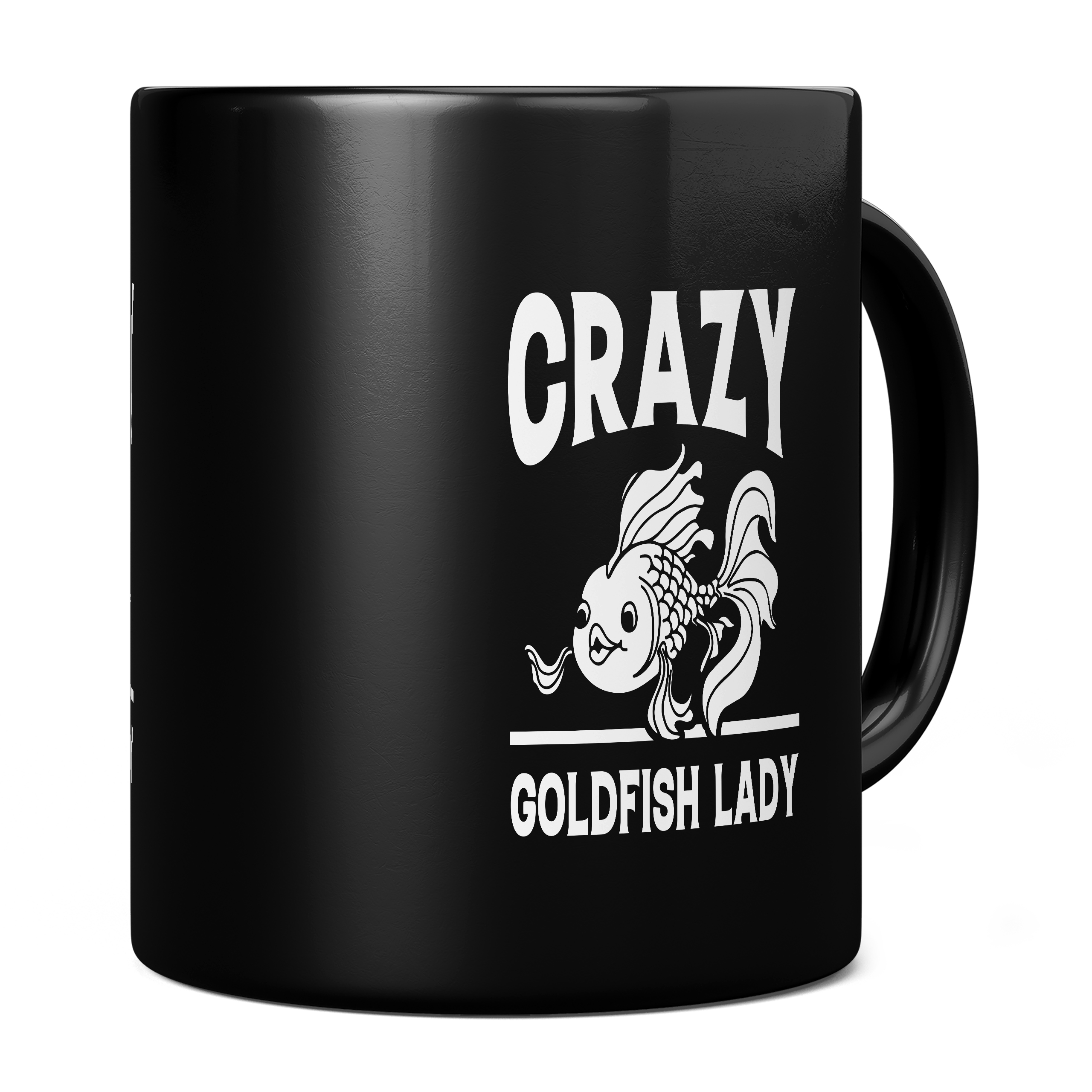CRAZY GOLDFISH LADY 11oz NOVELTY MUG Mugs