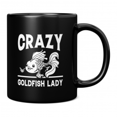 CRAZY GOLDFISH LADY 11OZ NOVELTY MUG