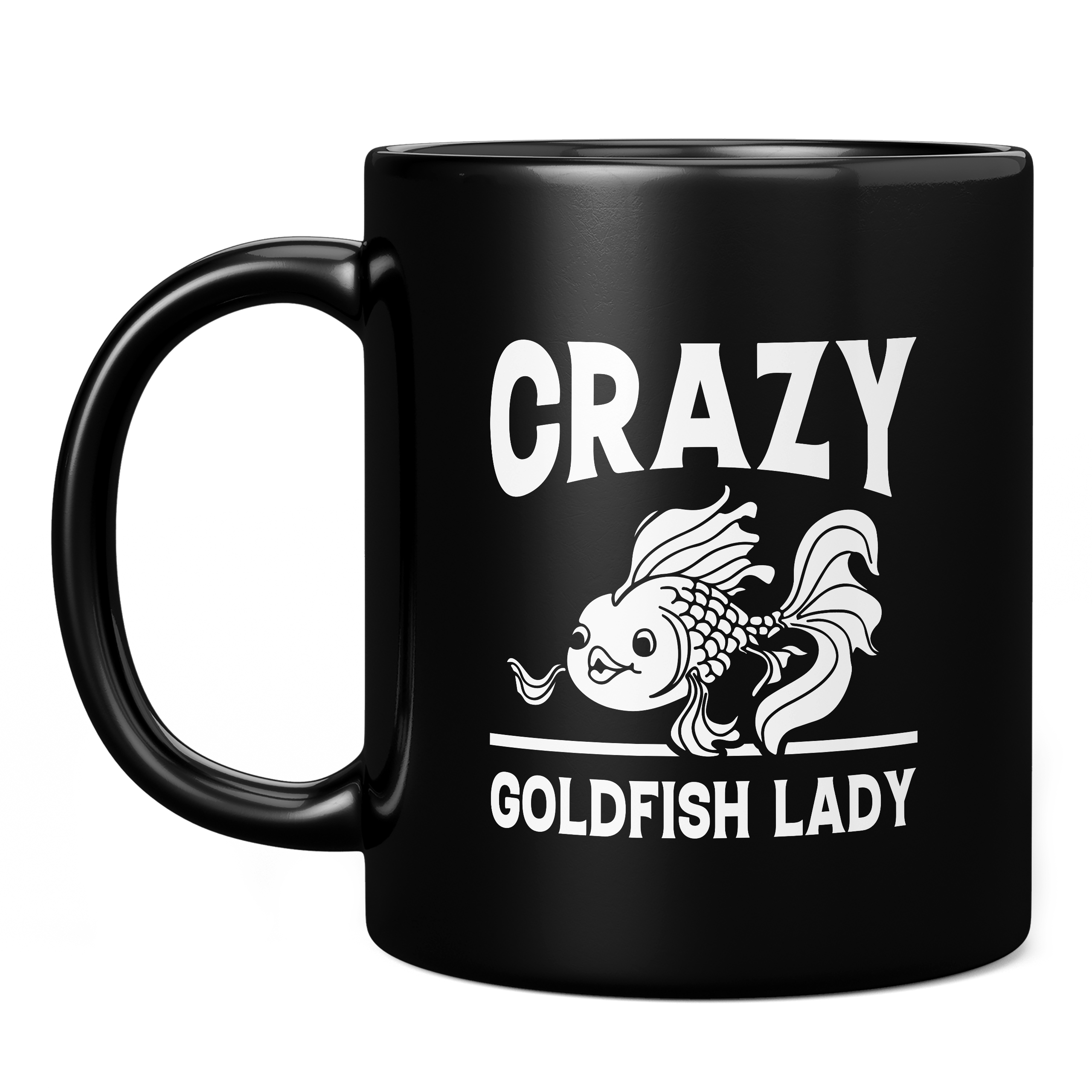 CRAZY GOLDFISH LADY 11oz NOVELTY MUG Mugs