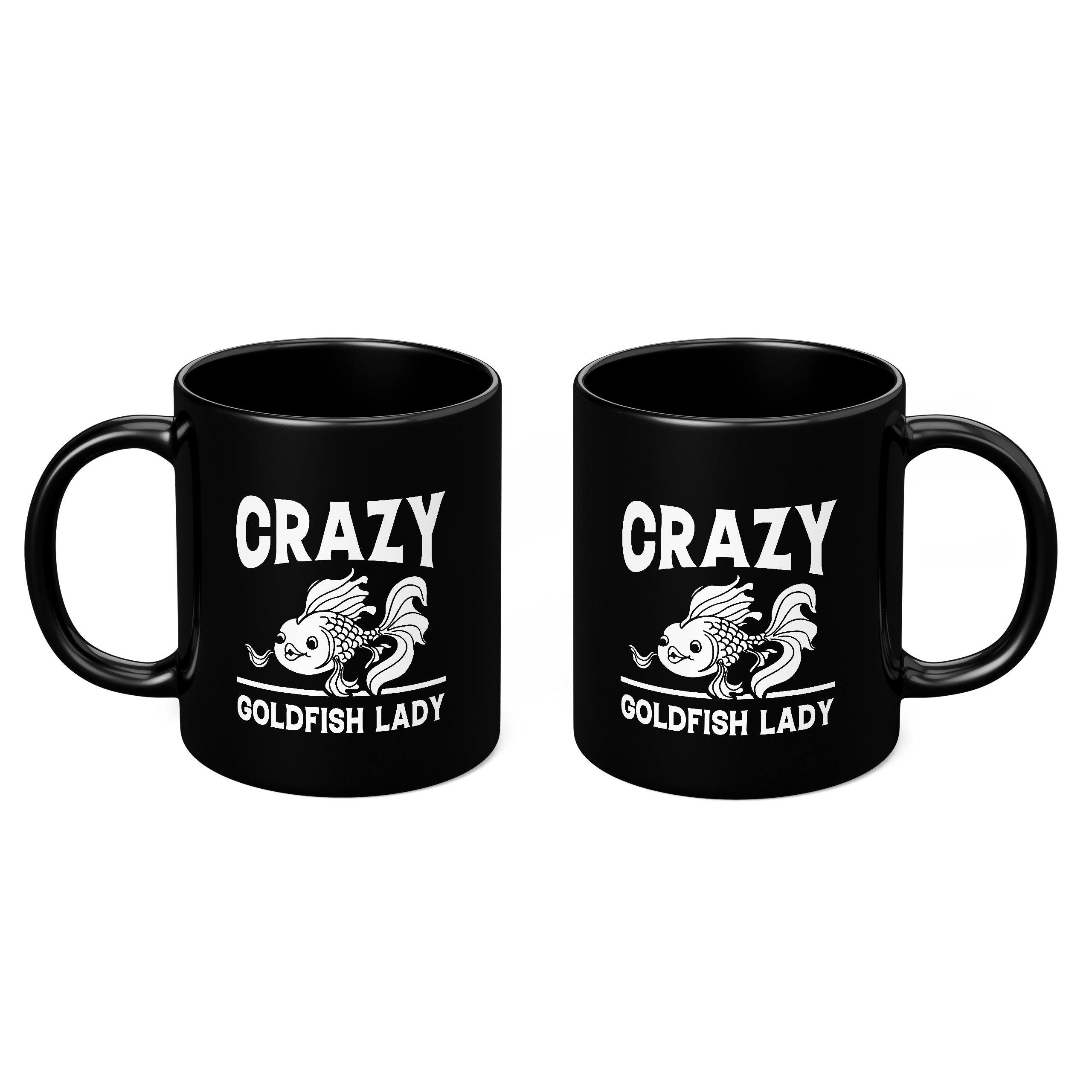 CRAZY GOLDFISH LADY 11oz NOVELTY MUG Mugs
