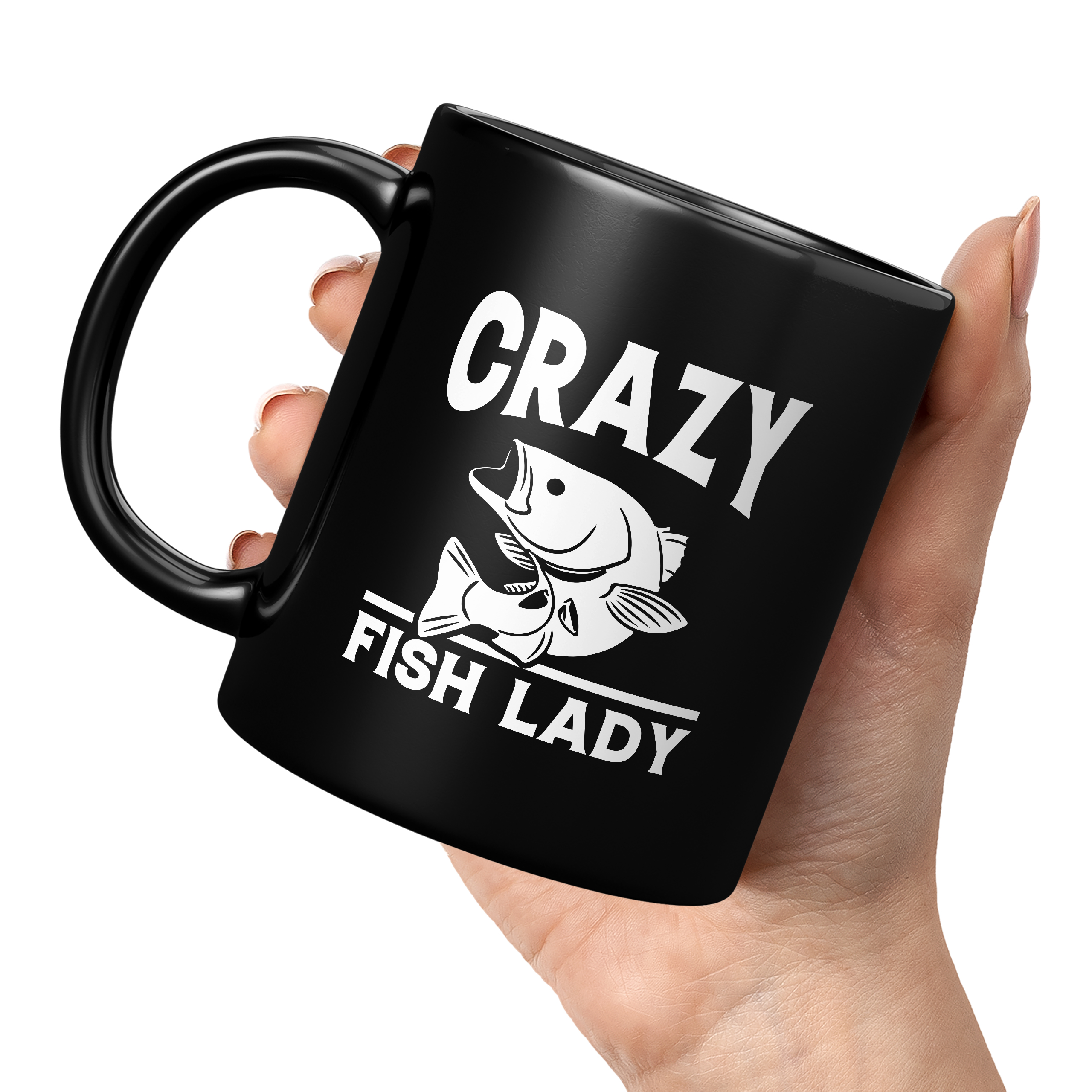 CRAZY FISH LADY 11oz NOVELTY MUG Mugs