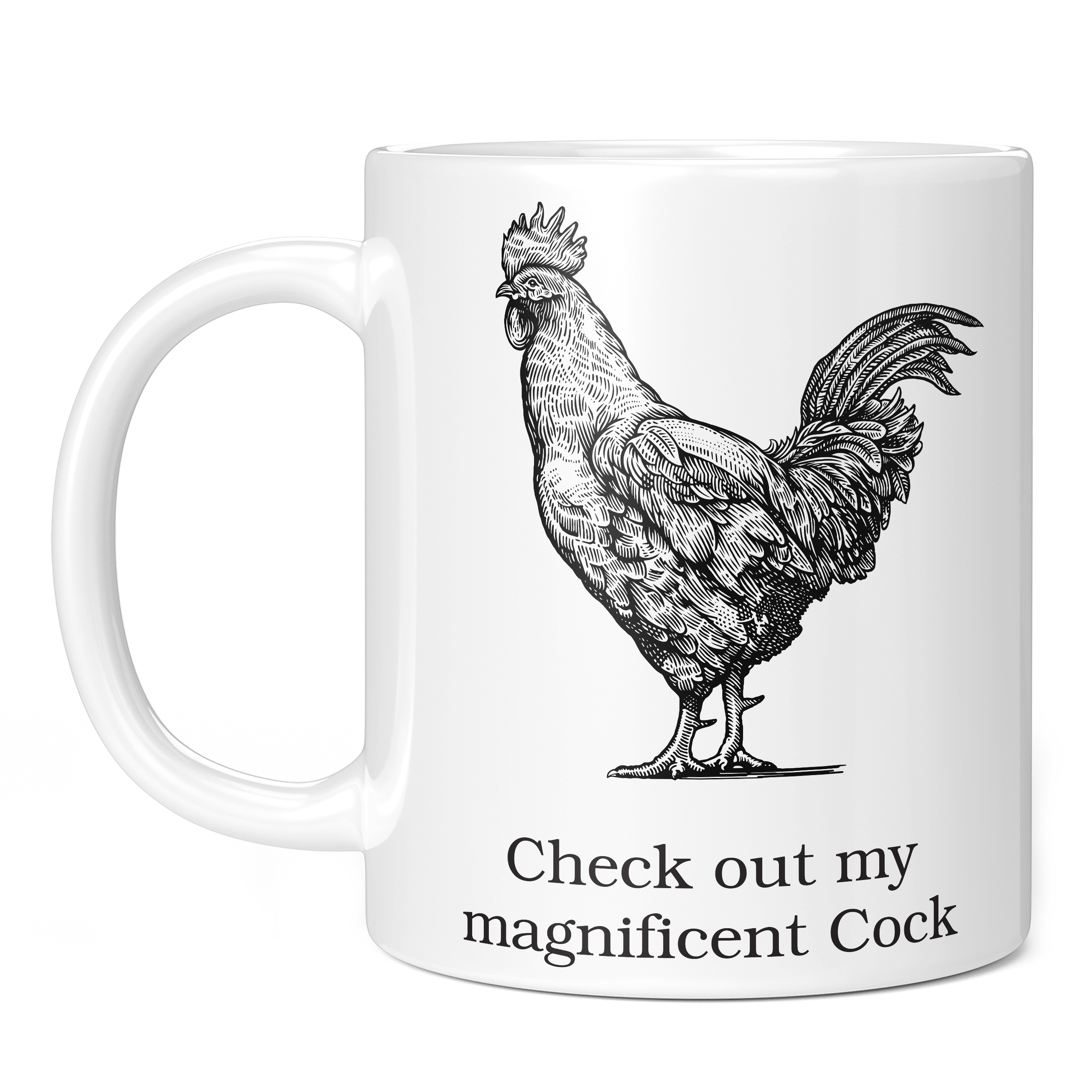 CHECK OUT MY MAGNIFICENT COCK 11oz NOVELTY MUG Mugs