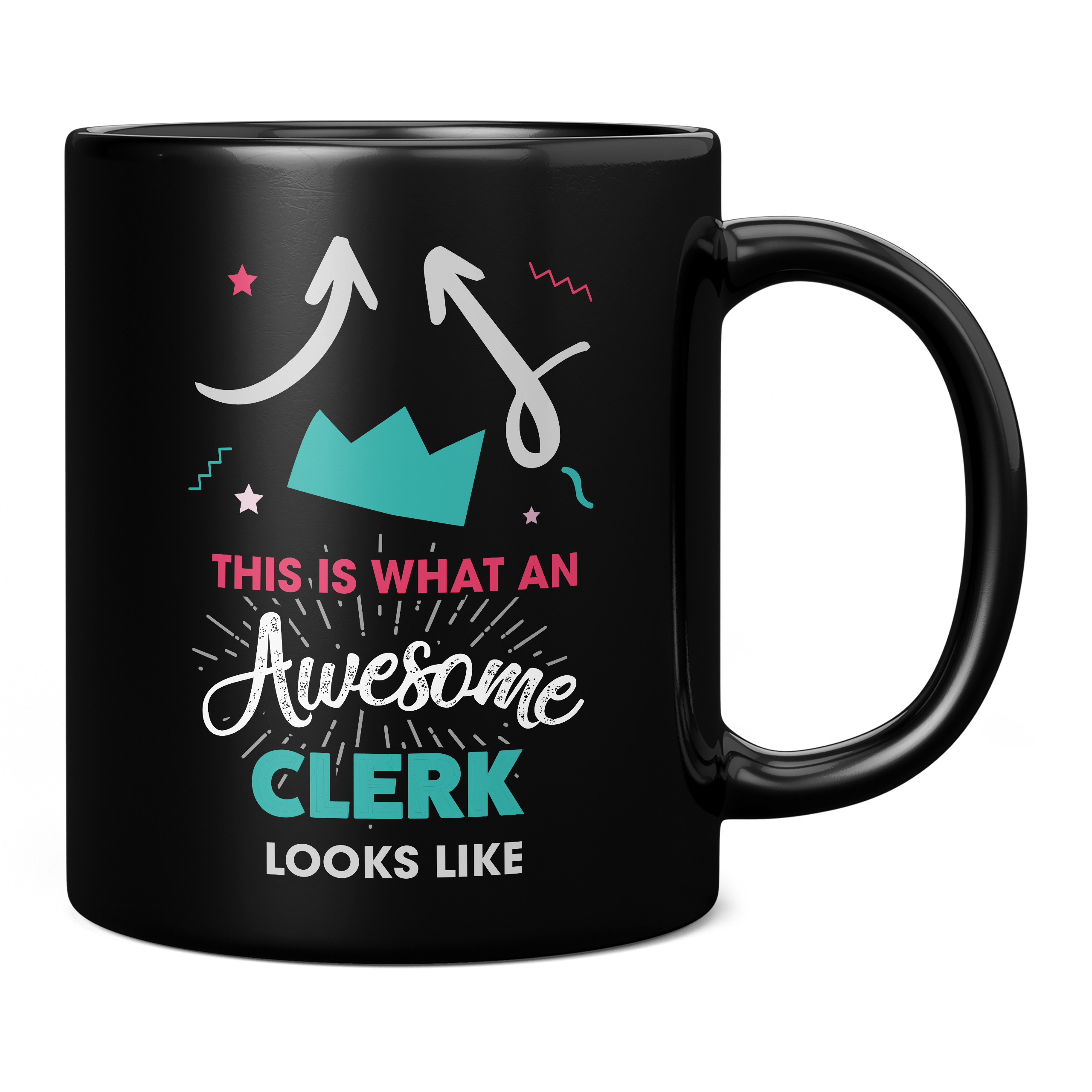 THIS IS WHAT AN AWESOME CLERK LOOKS LIKE 11OZ NOVELTY MUG