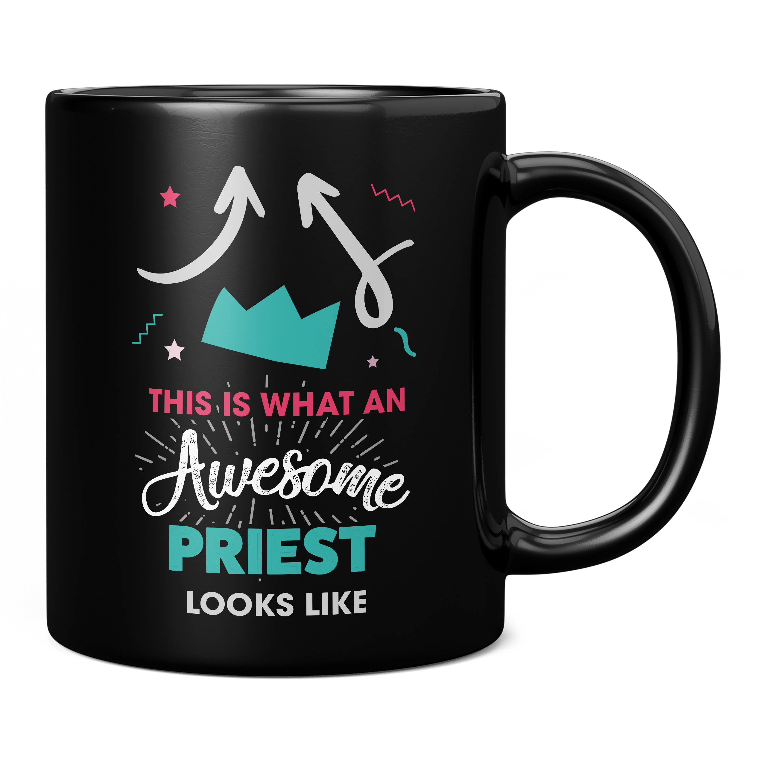 THIS IS WHAT AN AWESOME PRIEST LOOKS LIKE 11OZ NOVELTY MUG