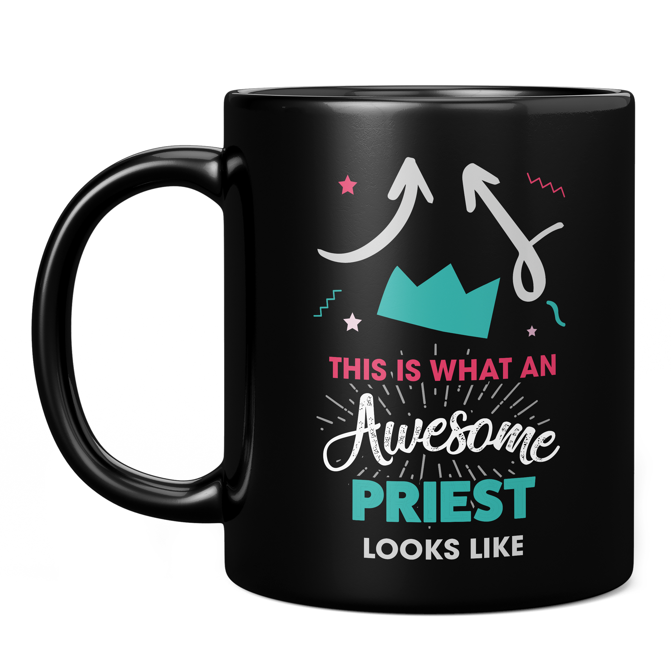 THIS IS WHAT AN AWESOME PRIEST LOOKS LIKE 11oz NOVELTY MUG Mugs