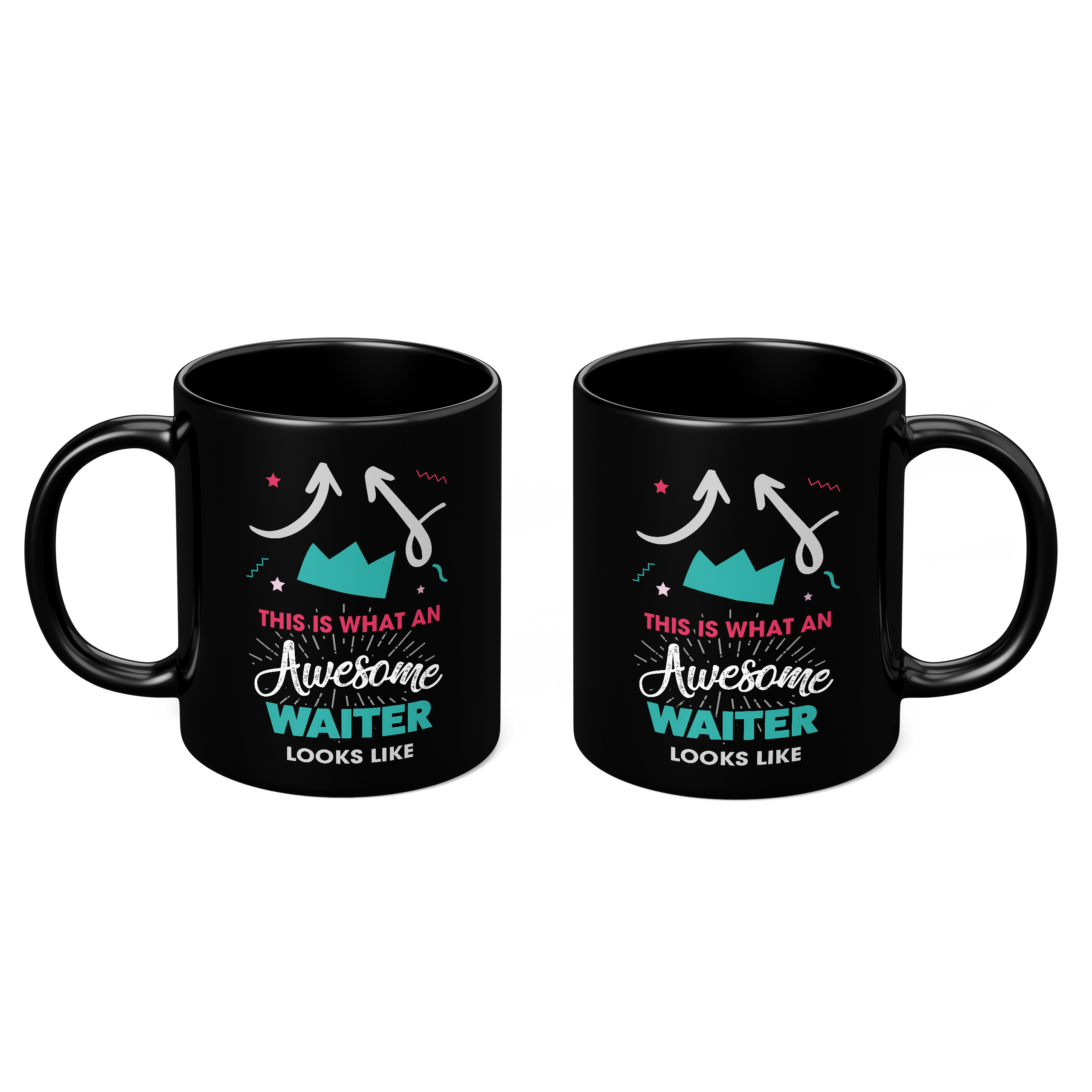 THIS IS WHAT AN AWESOME WAITER LOOKS LIKE 11oz NOVELTY MUG Mugs