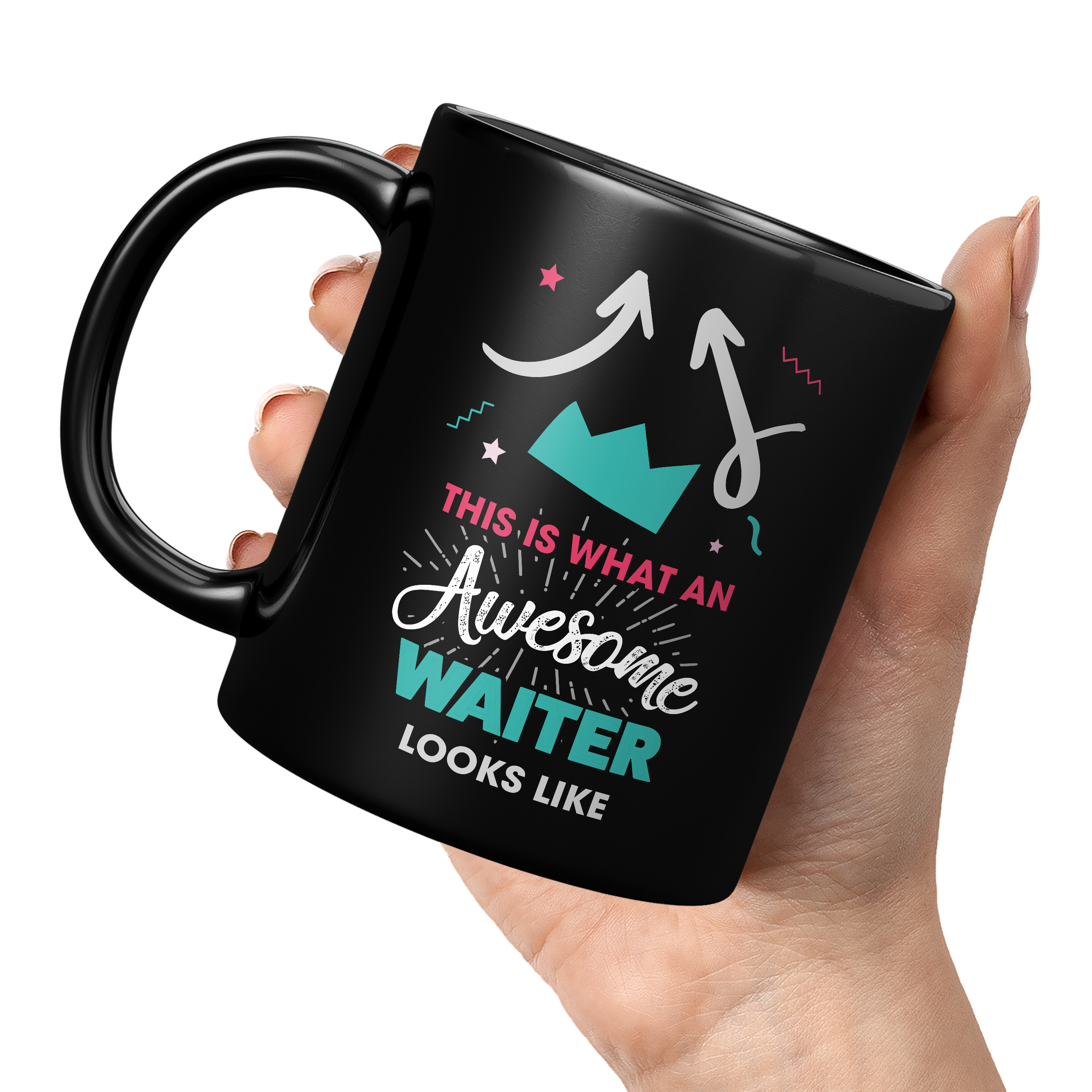 THIS IS WHAT AN AWESOME WAITER LOOKS LIKE 11oz NOVELTY MUG Mugs