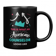 THIS IS WHAT AN AWESOME COUNSELOR LOOKS LIKE 11OZ NOVELTY MUG