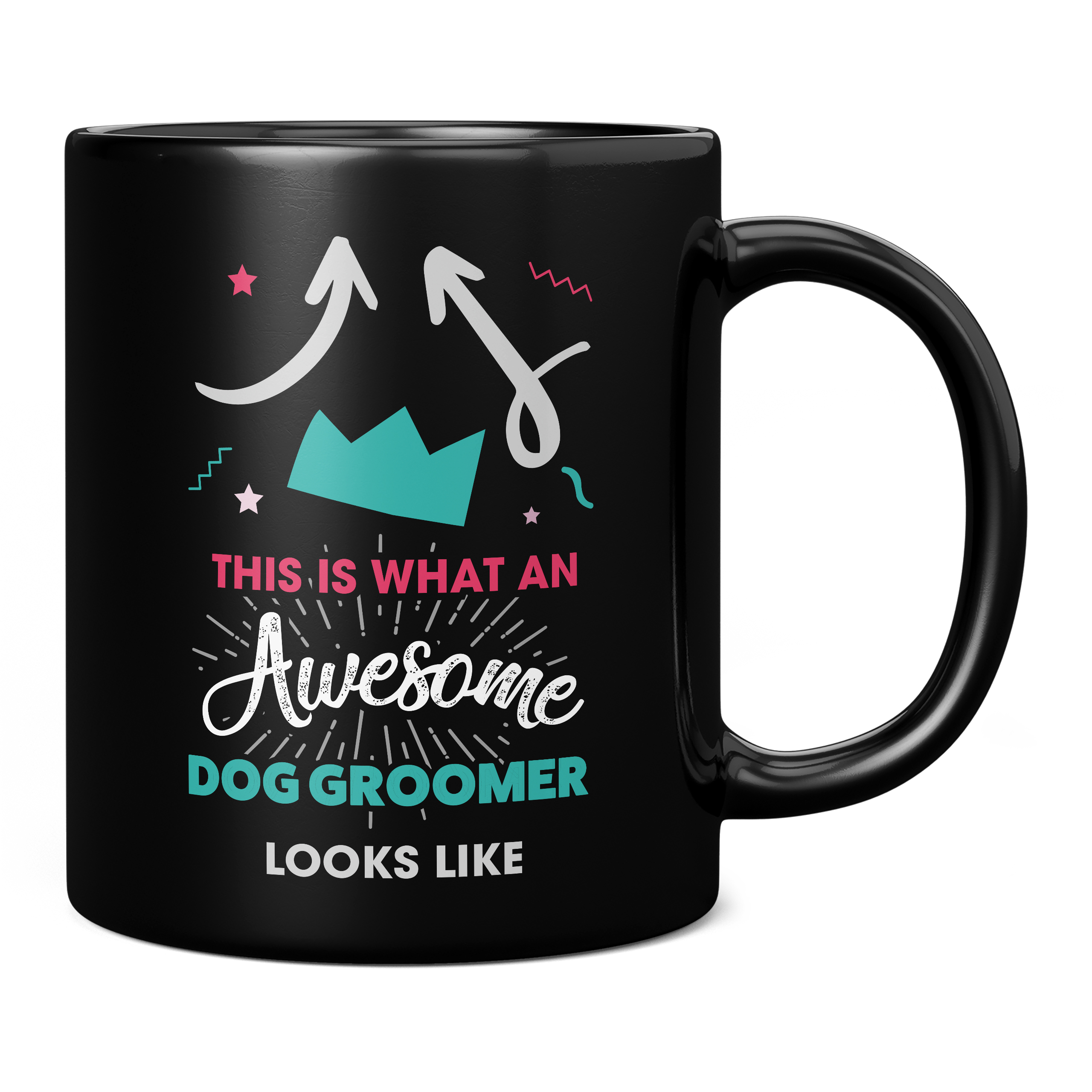 THIS IS WHAT AN AWESOME DOG GROOMER LOOKS LIKE 11OZ NOVELTY MUG