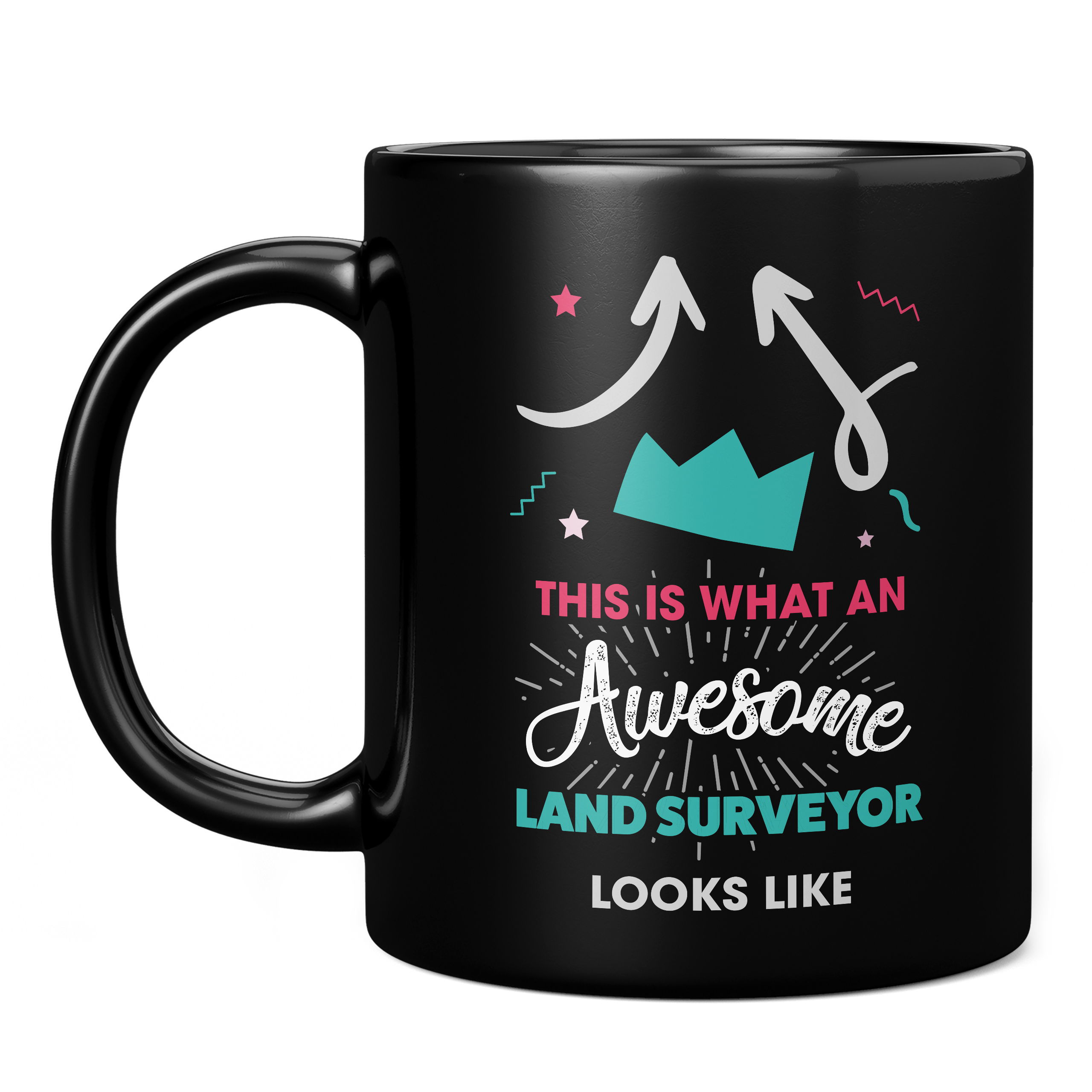 THIS IS WHAT AN AWESOME LAND SURVEYOR LOOKS LIKE 11oz NOVELTY MUG Mugs