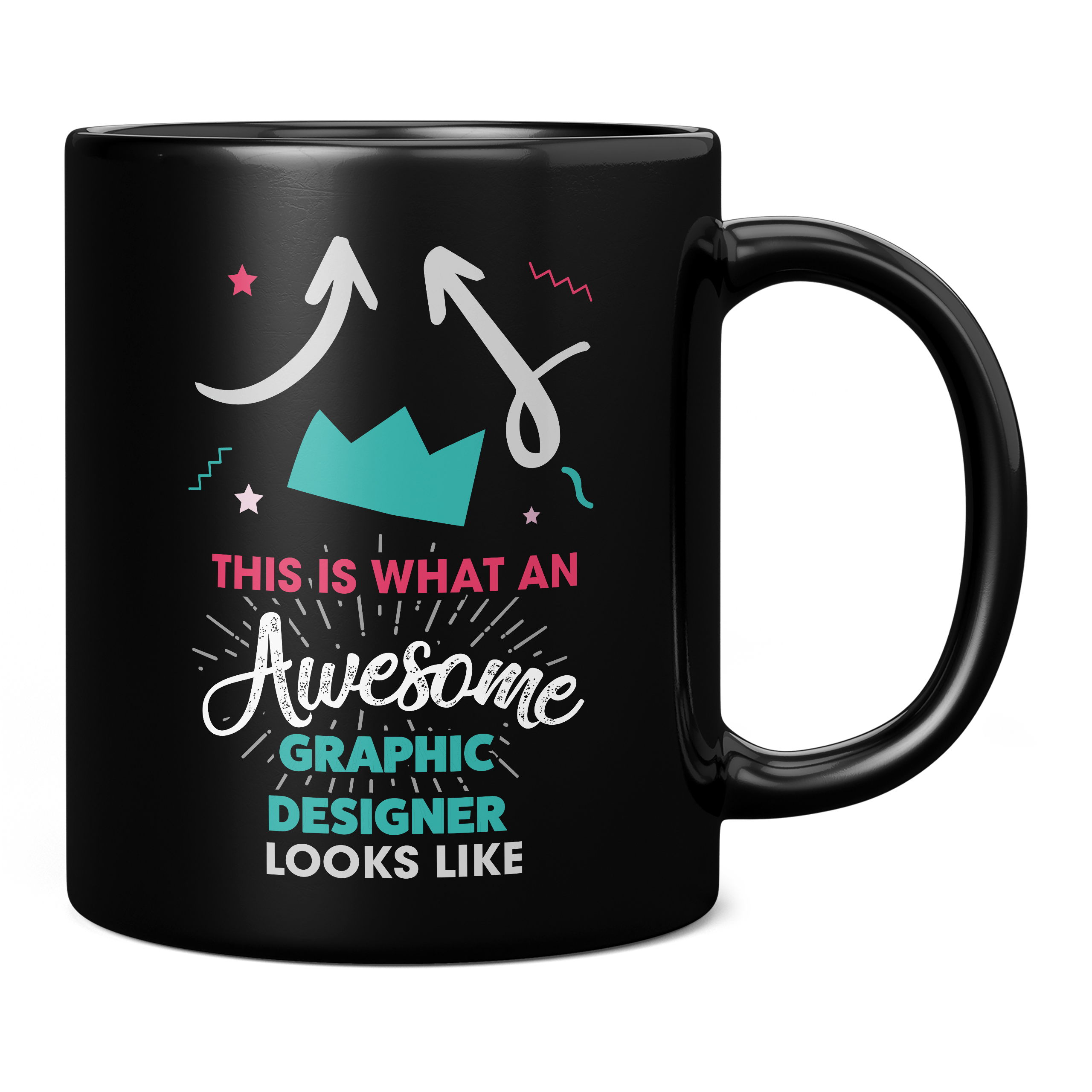 THIS IS WHAT AN AWESOME GRAPHIC DESIGNER LOOKS LIKE 11OZ NOVELTY MUG